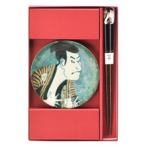 写楽役者絵　小皿箸揃[HOK-3053C]※2025.3月末より販売